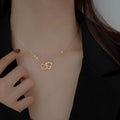 Luxury 18K Gold Heart Necklace Pendant for Women Christmas Fine Jewelry Bijoux Femme Bizuteria Pendants Fox Charm Cute/Romantic