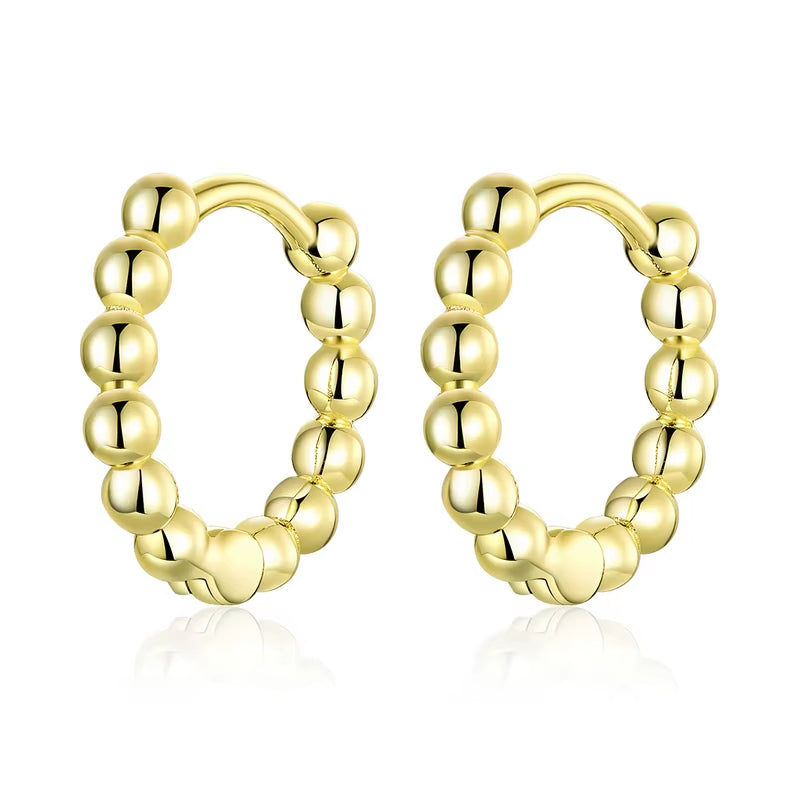 Tiny Hoop Earrings for Women Gold Color 925 Sterling Silver Small Ear Hoops Female Jewelry Fashion Bijoux Brincos SCE808