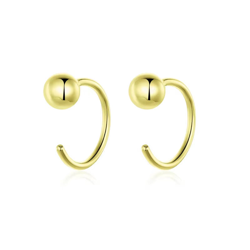 Tiny Hoop Earrings for Women Gold Color 925 Sterling Silver Small Ear Hoops Female Jewelry Fashion Bijoux Brincos SCE808