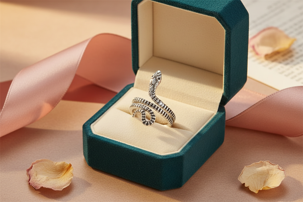 Bague serpent - Écrin cadeau