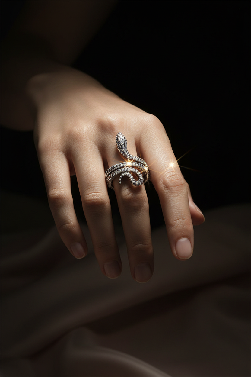 Bague serpent - Style éditorial