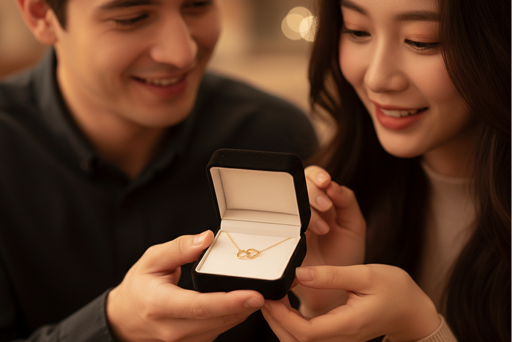 Collier cœur or 18K - Couple