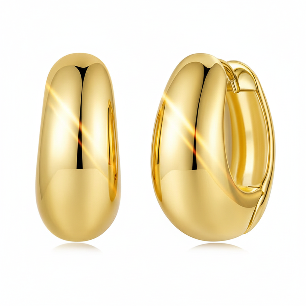 Créoles argent 925 or - Détail