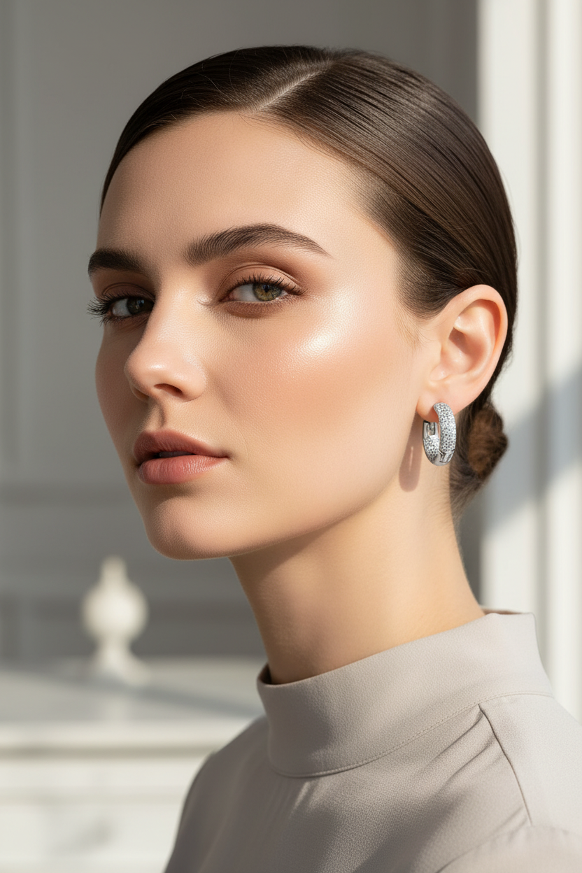 Créoles or blanc - Lifestyle