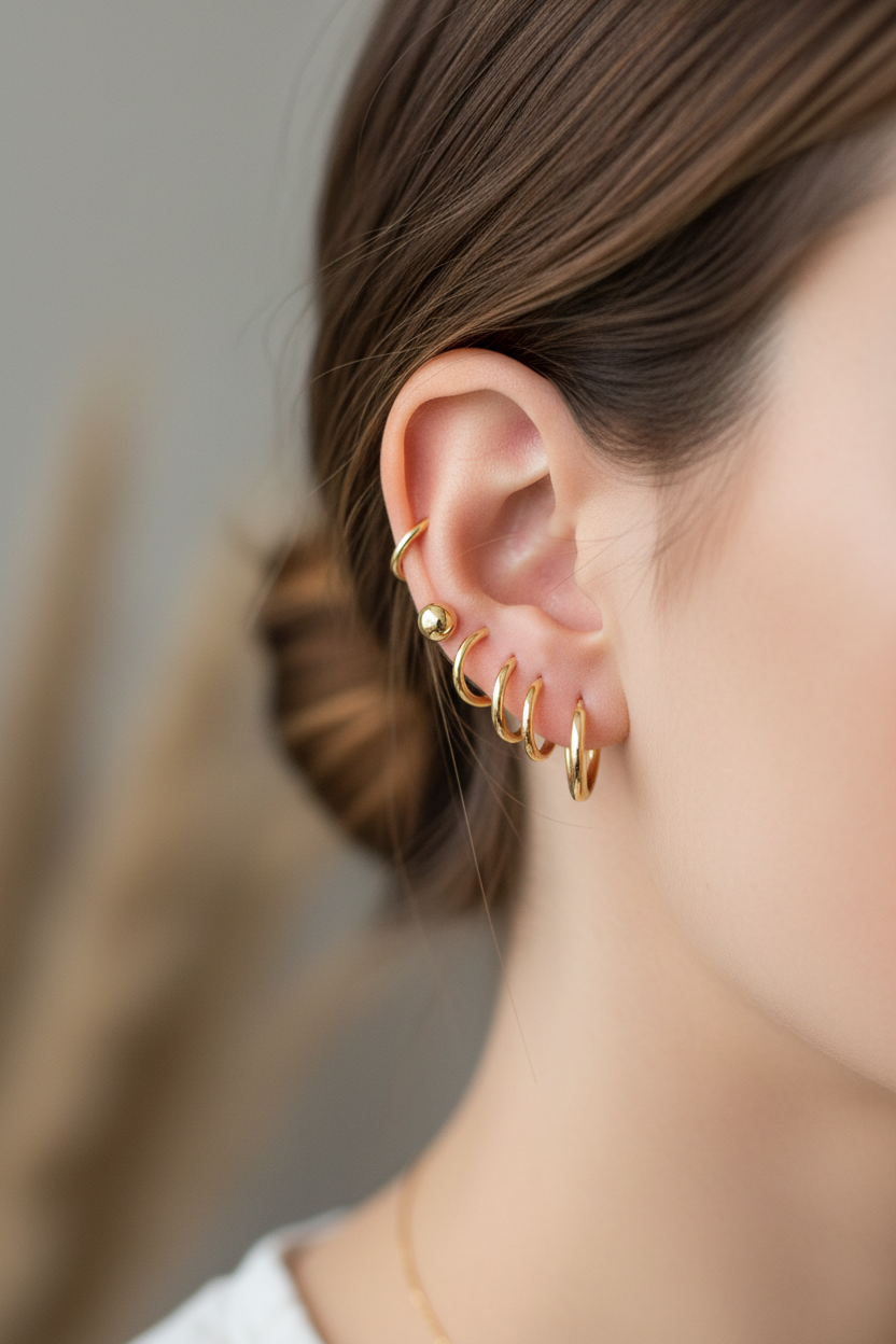 Mini créoles - Ear stacking